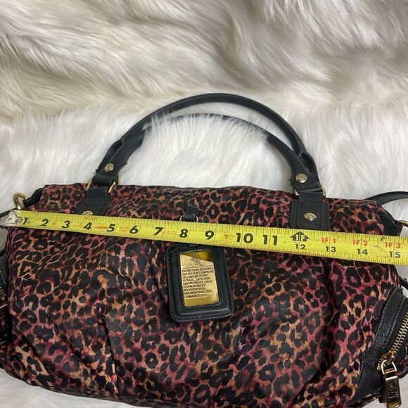 JPK Paris 75 Magenta Black Animal Print Fabric Satchel / shoulder bag . - Picture 10 of 12